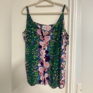 CAbi Multicolor Floral Blouse